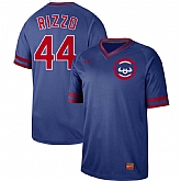 Cubs 44 Anthony Rizzo Blue Throwback Jersey Dzhi,baseball caps,new era cap wholesale,wholesale hats