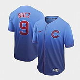 Cubs 9 Javier Baez Blue Drift Fashion Jersey Dzhi,baseball caps,new era cap wholesale,wholesale hats