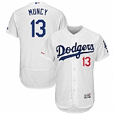Dodgers 13 Max Muncy White 150th Patch Flexbase Jersey Dzhi,baseball caps,new era cap wholesale,wholesale hats