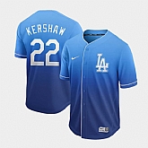 Dodgers 22 Clayton Kershaw Blue Drift Fashion Jersey Dzhi,baseball caps,new era cap wholesale,wholesale hats