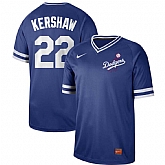 Dodgers 22 Clayton Kershaw Blue Throwback Jersey Dzhi,baseball caps,new era cap wholesale,wholesale hats