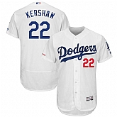 Dodgers 22 Clayton Kershaw White 150th Patch Flexbase Jersey Dzhi,baseball caps,new era cap wholesale,wholesale hats