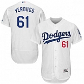 Dodgers 61 Alex Verdugo White Flexbase Jersey Dzhi,baseball caps,new era cap wholesale,wholesale hats