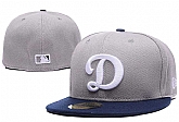Dodgers Team Logo Gray Fitted Hat LX,baseball caps,new era cap wholesale,wholesale hats