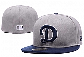Dodgers Team Logo Gray Navy Fitted Hat LX,baseball caps,new era cap wholesale,wholesale hats