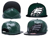 Eagles Team Logo Green Leather Adjustable Hat GS,baseball caps,new era cap wholesale,wholesale hats