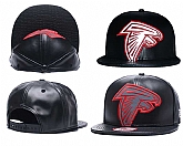 Falcons Fresh Logo Black Leather Adjustable Hat GS,baseball caps,new era cap wholesale,wholesale hats