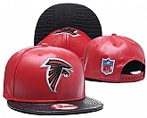 Falcons Fresh Logo Red Black Leather Adjustable Hat GS,baseball caps,new era cap wholesale,wholesale hats