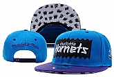 Hornets Team Logo Blue Mitchell & Ness Adjustable Hat LX,baseball caps,new era cap wholesale,wholesale hats