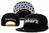 Lakers Team Logo Black Mitchell & Ness Adjustable Hat LX,baseball caps,new era cap wholesale,wholesale hats