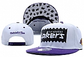 Lakers Team Logo White Mitchell & Ness Adjustable Hat LX,baseball caps,new era cap wholesale,wholesale hats