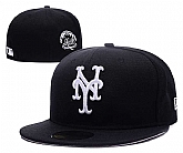 Mets Team Logo Black Fitted Hat LX,baseball caps,new era cap wholesale,wholesale hats