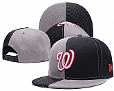 Nationals Team Logo Gray Black Adjustable Hat GS,baseball caps,new era cap wholesale,wholesale hats
