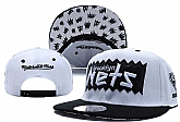 Nets Team Logo White Mitchell & Ness Adjustable Hat LX,baseball caps,new era cap wholesale,wholesale hats