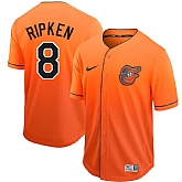 Orioles 8 Cal Ripken Jr Orange Drift Fashion Jersey Dzhi,baseball caps,new era cap wholesale,wholesale hats
