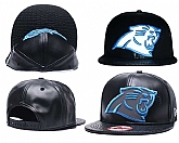 Panthers Fresh Logo Black Leather Adjustable Hat GS,baseball caps,new era cap wholesale,wholesale hats