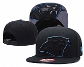 Panthers Team Logo Black Blue Adjustable Hat GS,baseball caps,new era cap wholesale,wholesale hats