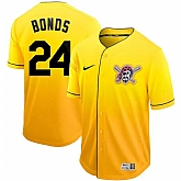 Pirates 24 Barry Bonds Yellow Drift Fashion Jersey Dzhi,baseball caps,new era cap wholesale,wholesale hats