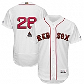 Red Sox 28 J.D. Martinez White 2019 Gold Program FlexBase Jersey Dzhi,baseball caps,new era cap wholesale,wholesale hats