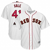 Red Sox 41 Chris Sale White 2019 Gold Program Cool Base Jersey Dzhi,baseball caps,new era cap wholesale,wholesale hats