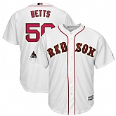 Red Sox 50 Mookie Betts White 2019 Gold Program Cool Base Jersey Dzhi,baseball caps,new era cap wholesale,wholesale hats