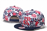Red Sox Fresh Logo Flower Pattern Adjustable Hat GS,baseball caps,new era cap wholesale,wholesale hats