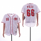 Reds 66 Yasiel Puig White Flexbase Jersey Dzhi,baseball caps,new era cap wholesale,wholesale hats