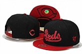Reds Fresh Logo Black Red Adjustable Hat GS,baseball caps,new era cap wholesale,wholesale hats