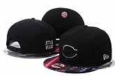 Reds Team Logo All Black Adjustable Hat GS,baseball caps,new era cap wholesale,wholesale hats