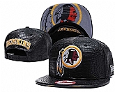 Redskins Fresh Logo Black Leather Adjustable Hat GS,baseball caps,new era cap wholesale,wholesale hats