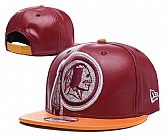 Redskins Fresh Logo Red Leather Adjustable Hat GS,baseball caps,new era cap wholesale,wholesale hats