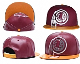 Redskins Team Logo Red Leather Adjustable Hat GS,baseball caps,new era cap wholesale,wholesale hats