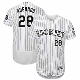 Rockies 28 Nolan Arenado White 150th Patch Flexnase Jersey Dzhi,baseball caps,new era cap wholesale,wholesale hats