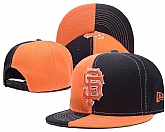 SF Giants Black & Orange Split Adjustable Hat GS,baseball caps,new era cap wholesale,wholesale hats