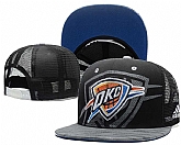 Thunder Team Logo Black Mesh Adjustable Hat GS,baseball caps,new era cap wholesale,wholesale hats