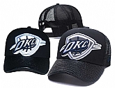 Thunder Team Logo Black Peaked Adjustable Hat GS,baseball caps,new era cap wholesale,wholesale hats