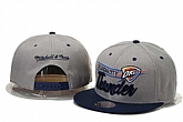 Thunder Team Logo Gray Mitchell & Ness Adjustable Hat GS,baseball caps,new era cap wholesale,wholesale hats