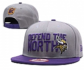 Vikings Team Logo Gray Adjustable Hat GS,baseball caps,new era cap wholesale,wholesale hats