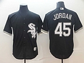 White Sox 45 Michael Jordan Black Cool Base MLB Jersey,baseball caps,new era cap wholesale,wholesale hats