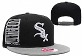 White Sox Team Logo Black Adjustable Hat LX (1),baseball caps,new era cap wholesale,wholesale hats