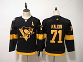 Women Penguins 71 Evgeni Malkin Black 2019 NHL Stadium Series Adidas Jersey
