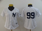 Women Yankees 99 Aaron Judge White Cool Base Jersey,baseball caps,new era cap wholesale,wholesale hats