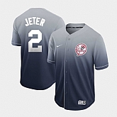 Yankees 2 Derek Jeter Gray Drift Fashion Jersey Dzhi,baseball caps,new era cap wholesale,wholesale hats