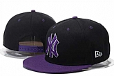 Yankees Fresh Logo Black Purple Adjustable Hat GS,baseball caps,new era cap wholesale,wholesale hats