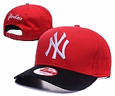Yankees Fresh Logo Black Red Adjustable Hat GS,baseball caps,new era cap wholesale,wholesale hats