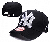 Yankees Fresh Logo Black Shine Adjustable Hat GS,baseball caps,new era cap wholesale,wholesale hats
