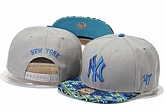 Yankees Fresh Logo Gray Blue Adjustable Hat GS,baseball caps,new era cap wholesale,wholesale hats