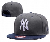 Yankees Fresh Logo Gray Navy Adjustable Hat GS,baseball caps,new era cap wholesale,wholesale hats