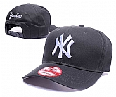 Yankees Fresh Logo Gray Peaked Adjustable Hat GS,baseball caps,new era cap wholesale,wholesale hats
