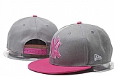 Yankees Fresh Logo Gray Pink Adjustable Hat GS,baseball caps,new era cap wholesale,wholesale hats
